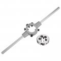 Uxcell Die Stock Handle Wrench Set 1 2-28 Unef Round And 38mm Holder Fits 2 -5 8 Unc Unf Metric M12-m14 Od Dies For Bolt Thread