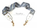 Versakits Purse Straps Replacement Crossbody With Gold Hardware 2 Inch Wide Blue Diamond Pattern Adjustable Shoulder Guitar
