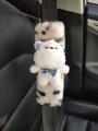 Seemehappy Furry Car Seatbelt Covers For Adults Cute Animal Pad Shoulder Neck Cushion Protector Accessories Bear