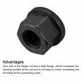Uxcell 3 4-10 Flange Hex Nut Grade 10 9 Carbon Steel Black Oxide Finished For Machinery