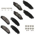 Brake Pad Sets 8pcs For Lexus Rx350 2016-2022 For Rx350l 2018-2022 Rx450h Rx450hl Toyota Avalon 2020-2021 Camry 2020-2024 D1324 