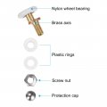 Uxcell Shower Door Roller Runner Wheel 25mm Diameter Replacement Part Bathroom Glass Sliding 1 Set 4pcs
