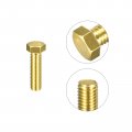 Uxcell Brass Hex Bolts 1 2-13x1-3 4 2pcs Fully Thread Grade 8 Solid Hexagon Head Bolt Machine Screws For Machinery