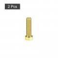 Uxcell Brass Hex Bolts 1 2-13x1-3 4 2pcs Fully Thread Grade 8 Solid Hexagon Head Bolt Machine Screws For Machinery