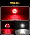 Partsam 4pcs 4 Inch Round Led Trailer Tail Lights 24 Leds Stop Turn Brake Reverse Backup Combo Red White Ip67 Waterproof Flush