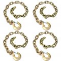 Gripon Pack Of 4 35-inch Trailer Safety Chain With 5 16-in Clevis Snap Hook 18 800 Lbs Break Strength 