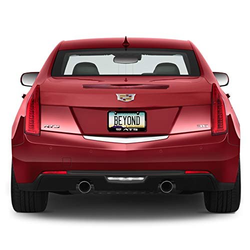 Cadillac Ats Crest Logo Black Metal License Plate Frame