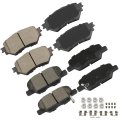 Front And Rear Ceramic Disc Brake Pad Set For Mazda 3 2014 2018 Sport D1759 D1679 With Hardware 