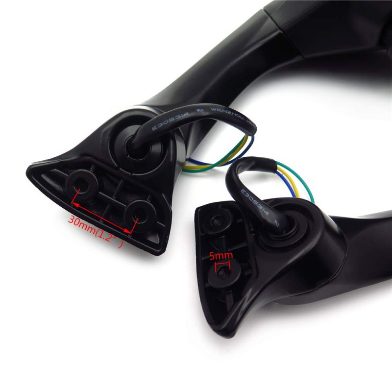 Black Rearview Mirror Led Turn Signal Light For Yzf R1 2015 2019 And R6 2017 2020 Waterproof Amber With Smoke Lens Aluminum