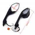 Black Rearview Mirror Led Turn Signal Light For Yzf R1 2015 2019 And R6 2017 2020 Waterproof Amber With Smoke Lens Aluminum
