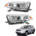 Halogen Headlights Assembly Set Left And Right Side Replacement For 2011 2012 2013 Highlander Part Number 81110-0e110 