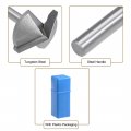 Uxcell 120 Degree V-groove Router Bit 32mm Dia With 6mm Shank Titanium Steel Tipped V Grooving Gray