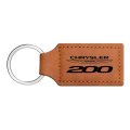 Chrysler 200 Rectangular Brown Leatherette Key Chain