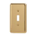 Amerelle 155t Decorative Steel Round Corner Toggle Wallplate Bright Brass 