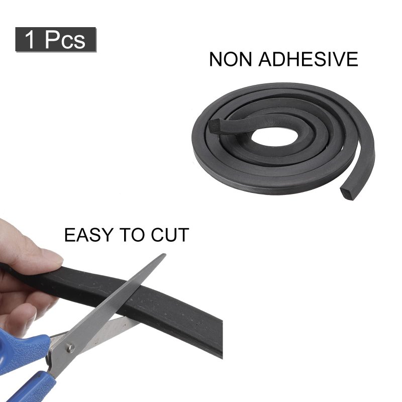 Epdm Rubber Foam Strip 19 32 W X T 6 6ft L No-adhesion Sealing Rolls For Diy Weather Stripping Gasket Seal Reduce Vibration Mat