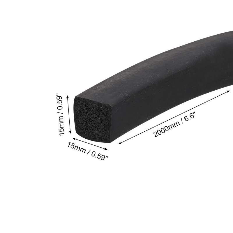 Epdm Rubber Foam Strip 19 32 W X T 6 6ft L No-adhesion Sealing Rolls For Diy Weather Stripping Gasket Seal Reduce Vibration Mat