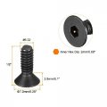 Uxcell 6-32x1 2 Flat Head Socket Cap Screws 10 9 Grade Carbon Steel Hex Countersunk Screw Bolts Machine Fasteners Fully