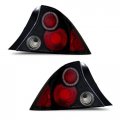 Sppc 2 Door Taillights Black Assembly Set Halo For Honda Civic Pair Driver Left And Passenger Right Side Replacement 