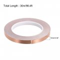 Uxcell Single-sided Conductive Tape Copper Foil Adhesive 10mm X 30m 98 4ft For Guitar Emi Shielding Crafts Electrical Repairs