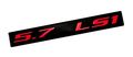 5 7 Ls1 Red On Black Highly Polished Real Aluminum Emblem