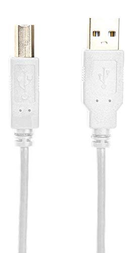 Multicomp Pro Mc002736 Usb Cable Type B Plug 4 9 Ft A 1 5 M 2 0 White-6pack