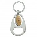 Graphics More Lehigh University Mountain Hawks Logo Keychain Chrome Metal Spinning Oval Bottle Opener