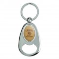 Graphics More Lehigh University Mountain Hawks Logo Keychain Chrome Metal Spinning Oval Bottle Opener