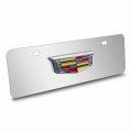 Ipick Image Made For Cadillac 3d Crest Logo 12 X 4 25 European Look Chrome Half-size Stainless Steel License Plate