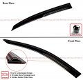Premium Kdm Style 3d Wavy Aero Sport Gloss Black Window Visor Rain Guard Deflector Compatible For 2021-2023 Hyundai Elantra