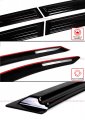 Premium Kdm Style 3d Wavy Aero Sport Gloss Black Window Visor Rain Guard Deflector Compatible For 2021-2023 Hyundai Elantra