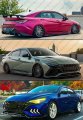 Premium Kdm Style 3d Wavy Aero Sport Gloss Black Window Visor Rain Guard Deflector Compatible For 2021-2023 Hyundai Elantra