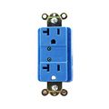 5350bls Tvss Receptacle 20a 125v 2 Pole 3 Wire With Blue Led Commercial Grade Clamp Connector Back And Side Wired 