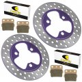 Caltric Sintered Brake Pad With Rotors For Honda Trx250x Fourtrax 250 1987-1988