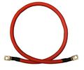 1 0 Awg Gauge Red Black Pure Copper Battery Inverter Cables Solar Rv Car Boat 2 Feet 3 8 In Lugs