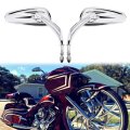 Chrome Motorcycle Side Mirrors For Harley Road King Street Electra Glide Dyna Softail 1982 2020 4 In Convex Glass Rearview 2