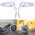Chrome Motorcycle Side Mirrors For Harley Road King Street Electra Glide Dyna Softail 1982 2020 4 In Convex Glass Rearview 2