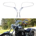 Chrome Motorcycle Side Mirrors For Harley Road King Street Electra Glide Dyna Softail 1982 2020 4 In Convex Glass Rearview 2