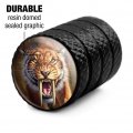 Sabertooth Tiger Hunting Valve Stem Caps For Tire Rim Wheel Aluminum Black