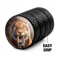 Sabertooth Tiger Hunting Valve Stem Caps For Tire Rim Wheel Aluminum Black