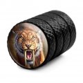 Sabertooth Tiger Hunting Valve Stem Caps For Tire Rim Wheel Aluminum Black