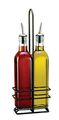 Tablecraft H916nbk Prima 16 Ounce 2-bottle Cruet Set With Rack 