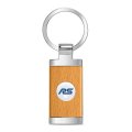 Ford Focus Rs Roundel Logo Keychain White On Maple Wood Chrome Metal Case Official Licensed 2 125 In X 1 