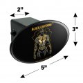 Black Lightning Graphic Oval Tow Trailer Hitch Cover Plug Insert