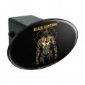 Black Lightning Graphic Oval Tow Trailer Hitch Cover Plug Insert