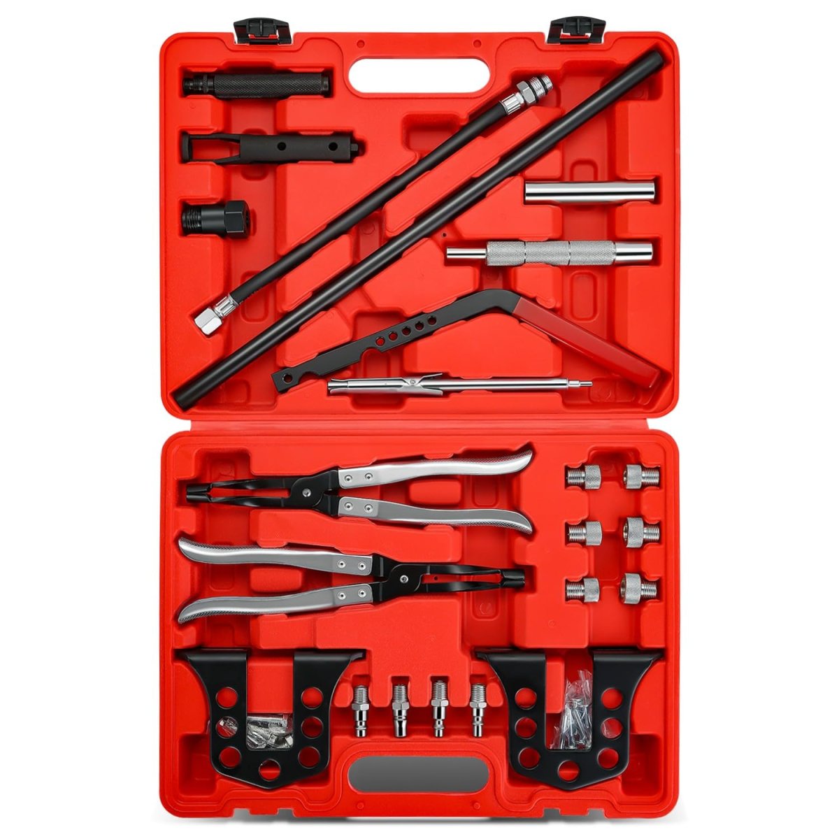 Universal Valve Spring Compressor And Installer Tool Kit For Ohv Ohc Engines Cylinder Head Service Set With Stem Seal Remover