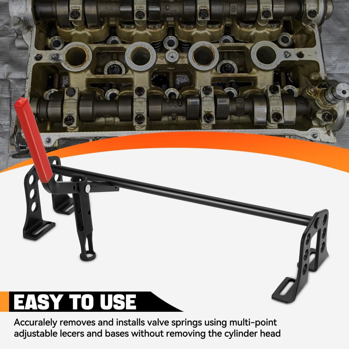 Universal Valve Spring Compressor And Installer Tool Kit For Ohv Ohc Engines Cylinder Head Service Set With Stem Seal Remover