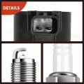 A-premium Set Of 6 Ignition Coil Pack And Iridium Spark Plugs Compatible With Lincoln Ls 2000-2005 3 0l