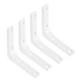 4pcs Floating Shelf Brackets X 4 Inch Heavy Duty Wall Supports Steel Joint Angle For Wood Shelves Cabinets Countertop Support 
