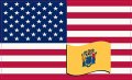 Stickertalk Usa And New Jersey Flag Vinyl Sticker 5 Inches By 3 