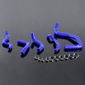 Silicone Radiator Hoses Coolant Clamps Kit For 1998-2007 Honda Cb400 Nc23e Vtec I Ii Iii Blue 4 5mm Thickness 3 Ply Nylon